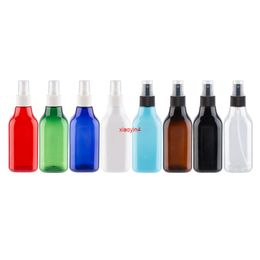 200ml X 12 Square Plastic Travel Bottles With Mist Sprayer Empty Refillable Spray Pump Container For Cosmetics White Tranparentgood package