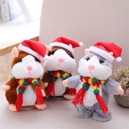 Party Favor Talking Hamster Plush Toys Cute Animal Cartoon Kawaii Speak Talkings Sound Record Hamsters Talking Toy Children Xmas Gifts T9I00930