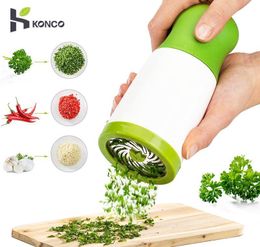 Konco Herb Grinder Spice Mill Parsley Shredder Chopper Vegetable Cutter Garlic Coriander Spice Kitc jlloGD bdebag