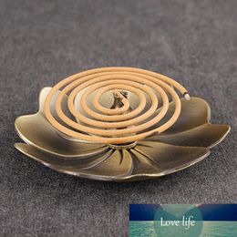 Flower Shape Vintage Metal Backflow Incense Burner Alloy Fragrance Furnace Plate Perfume