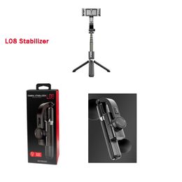 L08 Handheld Grip Gimbal Stabiliser Tripod Auto Balance Anti-shake Selfie Stick Holder Adjustable Stand Wireless Bluetooth Remote