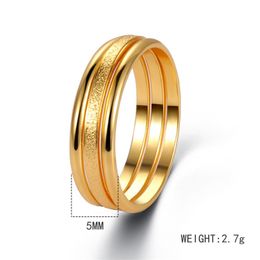 Couple's three piece wedding ring copper products couple ring third life commemorative Jewellery