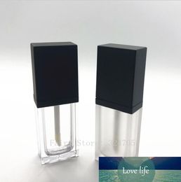 8ML100pcs Plastic Flat Square Clear Lip Gloss Tube with Black Cap, Empty High Quality Cosmetic Liquid Lipstick Bottle