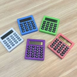 Small Square Calculator Portable Pocket Scientific Student Exam Learning Essential Calculator Office School Stationery 8 Colors