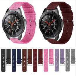 Universal 20mm 22mm Nylon Strap for Fitbit Versa Samsung S3 46mm 42mm Canvas band Stainless Clip Garmin Huawei Smart watch Accessories 18mm