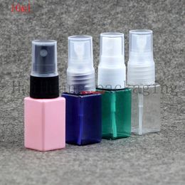 100pcs 10ml empty square spray plastic bottle ,liquid medicine vial 10cc,spray pump container PET,mist sprayer perfume bottlesgood package