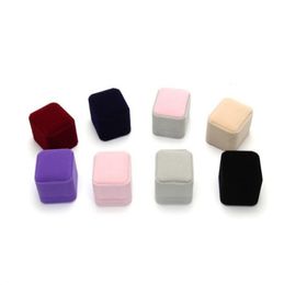 Jewellery Velvet Box Ring Storage Box Square Gift Packing Organiser For Jewellery Storage Foldable Case Wedding Gift Party Supplies ZYY441