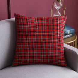 Classic Plaid Design Cushion Cover Christmas Pillow Cover For Sofa Seat pillowcase christmas Home Cushion Cover 45x45cm JSD06 201119