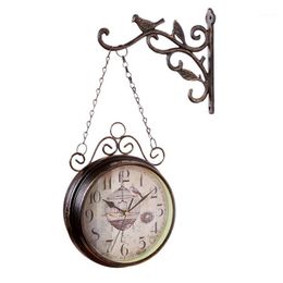 Relógios de parede Antique estação de jardim ao ar livre relógio