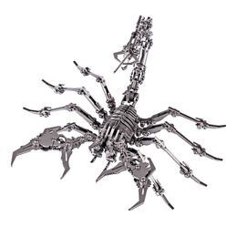 3D Metal Model Puzzle DIY Assembled Scorpion King Dragon Jigsaw Detachable Zodiac Steel Ornament Dropship 220115