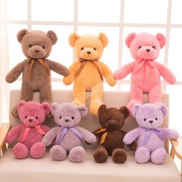 Little Bear Stuffed Animals cartoon plush toys dolls Kawaii animal Doll Kids toy Christmas gifts 35cm 10 colors