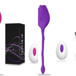 NXY Vagina Balls Powerful Rose Vibrator Clitoris Stimulator Female for Women Vibrating Egg Vaginal Kegel Balls Wireless Remote Control Sex Toys1211