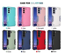 Hybrid Armour Phone Cases For Samsung A53 A73 A33 A23 A03 Core S22+ S22 Ultra A13 A22 A03S A32 For iPhone 13 Pro Max 12 11 Shockproof TPU PC Protective Cover D1