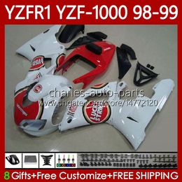 Motorcycle Body For YAMAHA YZF-R1 YZF-1000 YZF R 1 1000 CC 98-01 Lucky red Bodywork 82No.19 YZF R1 1000CC YZFR1 98 99 00 01 YZF1000 1998 1999 2000 2001 OEM Fairings Kit