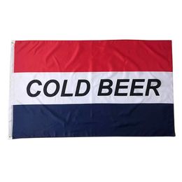 3x5 Cold Beer advertising banner Flag Custom 3x5ft Banner with Brass Grommets Sporst Festival Usage Outdoor Indoor