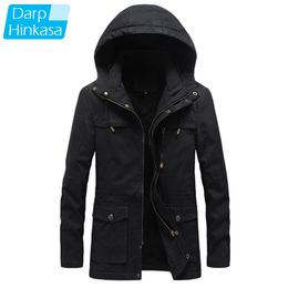 Winter New Men Parka Coat Cotton Warm Thick Coat fashion Casual Parka men Long Windproof Hooded Jackets Men 201126