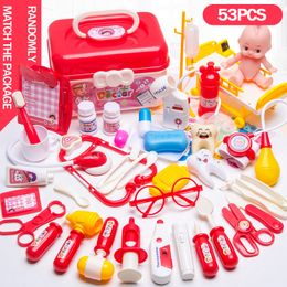 Kids Doctor Set Pretend Play Girls Role-playing Games Hospital Accessorie Medical Kit Nurse Bag Toys Children christmas gift LJ201012