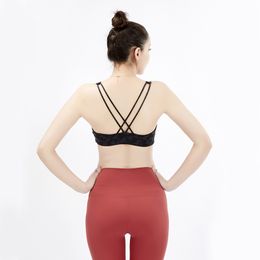 Seksi Yoga Kadın Yastıklı Spor Sutu Sarma Kanıtı Koşu Egzersiz Gym En İyi Tank Fiess Gömlek Yelek