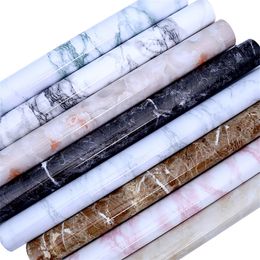 Wallstickery Marble Paper for Counter Top Black Grey Granite Wallpaper Gloss Self Adhesive Waterproof Home Kitchen PVC Stickers 0.6*1M