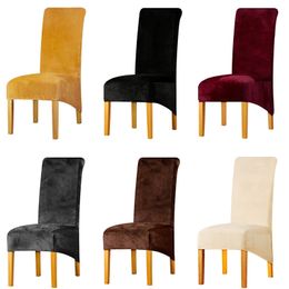Lellen Real Velvet XL Sizes high long back Europe Chair Cover seat Chair Covers for Restaurant Hotel Party Banquet Christmas Y200104