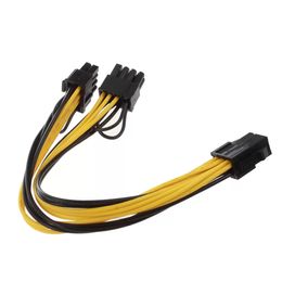 10pcs Module 6Pin to Dual PCI-E PCIe 8Pin (6+2Pin) Power Ribbon Cable Cord 20cm 20cm for Thermaltake Tt 650 W0163 PS