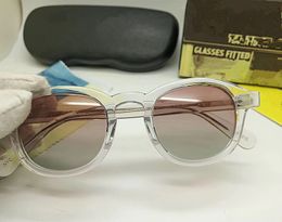 Johnny Depp Star Crystal Frame sunglasses UV400 HD Gradient color-fading Lens for prescription sunglasses fullsets design ase OEM factory outlet