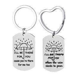 Creative Stainless Steel Lover Keychains I'll Be There With You Military Keychain Christmas Valentine's Day Gift