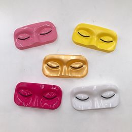 Wholesale magnet with face tray five colors for magnetic false lashes beauty makeup tool strip mink eyelashes vendor