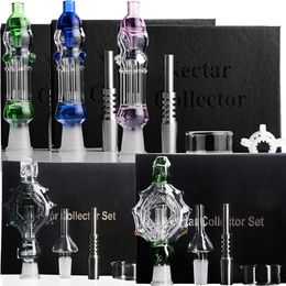 Glass Water Pipe hookahs Recycler Oil Rigs Small Handmade Glass Bong Cute Bong Water Pipe with Titanium Cigarette Nail