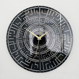Wall Clocks Simple And Creative Acrylic Mirror Decoration Clock Watch Calligraphy Art Word Indoor Sticker Mural