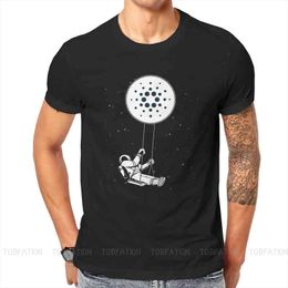 ADA Astronaut Swing Round Collar TShirt Cardano Cryptocurrency Crypto Coin Fabric Original T Shirt Men Tops Fashion Fluffy G1222