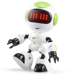 Mini Robot JJRC R8 RUKE / R9 Ruby Touch Control DIY Gesture Mini Smart Voiced Alloy Robot Toy RC Robots Blue Pink Orange Yellow 201211