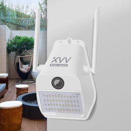 -Xiaovv D7 1080P IP-Kamera 150 ° Weitwinkel Smart WiFi Outdoor-Webcam mit 16 Infrarot-Licht-Wand-Yard-Lampenkameras für MI Home1