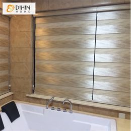 DIHIN HOME Blackout Curtain Double Layer Zebra Blinds Rollor Blind Easy Instal LJ201224