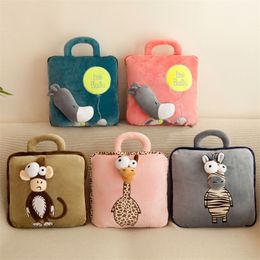 20styles Cartoon Animals Plush Creative Winter Soft Stuffed Plush Pillow Air Conditioning Blanket Inside Sofa Back Cushion 201222