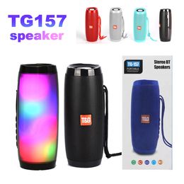 TG157 LED-Licht Universal Wireless Mini Bluetooth Lautsprecher Wasserdicht FM Radio Spalte Bass MP3 Unterstützung TF Karte