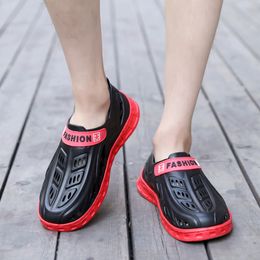 Hot Sale-Summer Men's Flats Beach Sandls Flip Flops Sea Breathable Hole Shoes Slippers women slippers flat summer 2019 chanclas