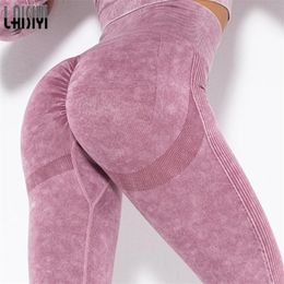 Seamless Push Up Pant Gym Sexy High Waisted Sport Leggings Tummy Control Leggins Running Jogging Sports Woman 211221