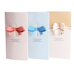 Creative Greeting Cards Love Bow Wings Handmade Small Invitation Card Decorative Card for Banquet Party Wedding