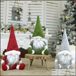 Christmas Decorations Festive & Party Supplies Home Garden Faceless Old Man Doll Window Decoration Xmas Decor Nordic Style A08 Drop Delivery