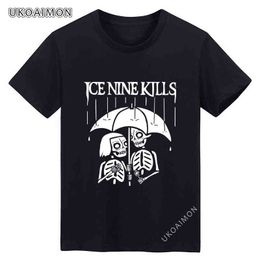 Gift Ice Nine Kills Goth 100% Cotton TShirts Retro Punk T Shirts Fitness Tight Cute Tops Tees Round Neck New Design Tee Shirt Y220214