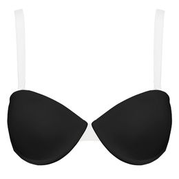 Hot Women Sexy Deep V Bra Size 30 32 34 36 38 40 42 44 A B C D DD E Cups Strapless Push Up Halter Adjusted Backless Invisible 201202