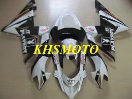 Motorcycle Fairing body kit for KAWASAKI Ninja ZX10R 04 05 ZX 10R 2004 2005 ABS White black Fairings bodywork+gifts KM42