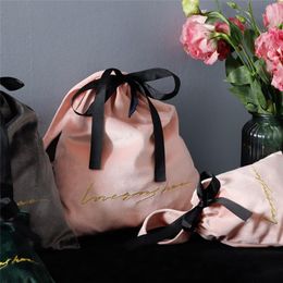 Velvet Drawstring Bag Skin-friendly Soft Storage Dustproof Cosmetic Portable Accessories&Jewelry Organizer Bags