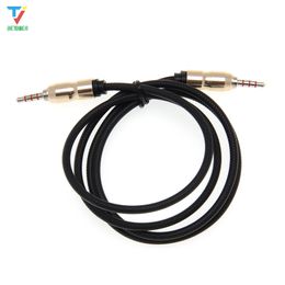 3.5mm Jack Audio Cable 4 Pole Male to Male Embossing Audio Aux Cable For iPhone Car Headphone Speaker Wire Line Aux Cord 300PCS