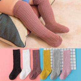 Baby Boys Girls Socks Newborn Toddler Baby Knee High Sock Cotton Solid Color Girl Boy Socks Infant Kids Long Sock ZYY260