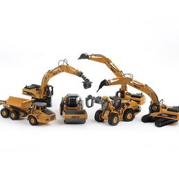 HUINA Alloy Diecast Excavator 1:50 Engineering Construction Model Bulldozer Metal Truck for Boys Birthday Gift Toy Cars LJ200930