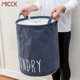 MICCK Home collapsible laundry basket child toy storage laundry bag for dirty clothes hamper Organiser Large Laundry bucket Y200111