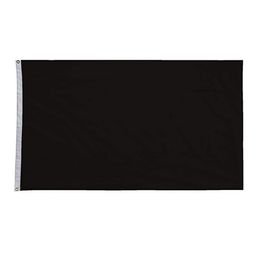 Plain Solid Black Flags Banners 3' x 5'ft 100D Polyester High Free Shipping Quality With Brass Grommets