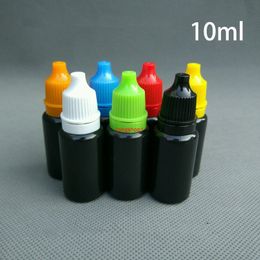 10ml Empty Black Plastic Water Drop Bottle Cosmetic Liquid Dropper Containers Light Avoid Multi Colours Cap Free Shippingfree shipping it